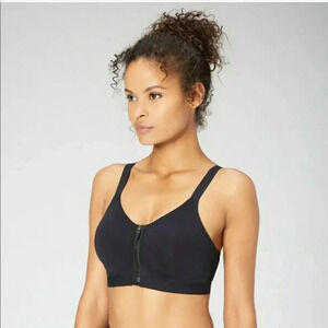 Core 10 Medium Support Scoop Back Front-Zip Bra